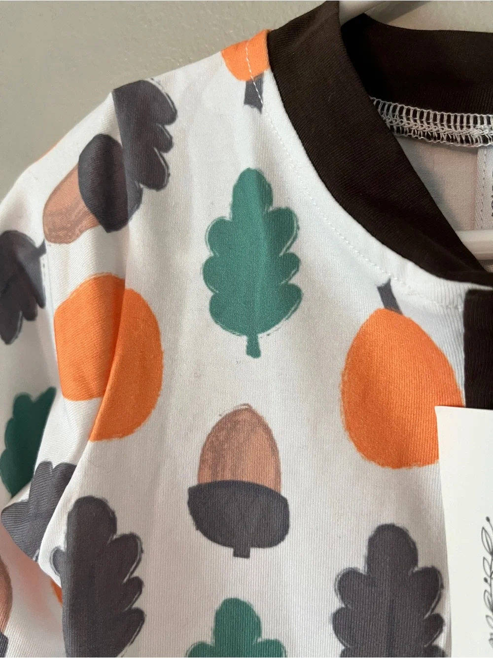 New! the Bella Bean Fall Sleeper Pajama Leaves Acorns Size 18 months NWT